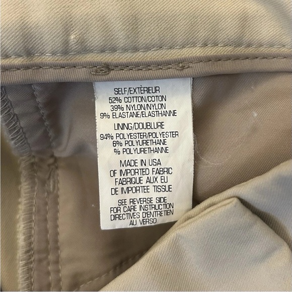 Theory Womens Izelle Chino Pants Size 4 Beige 30" inseam Stretch Made in USA EUC - Picture 14 of 16